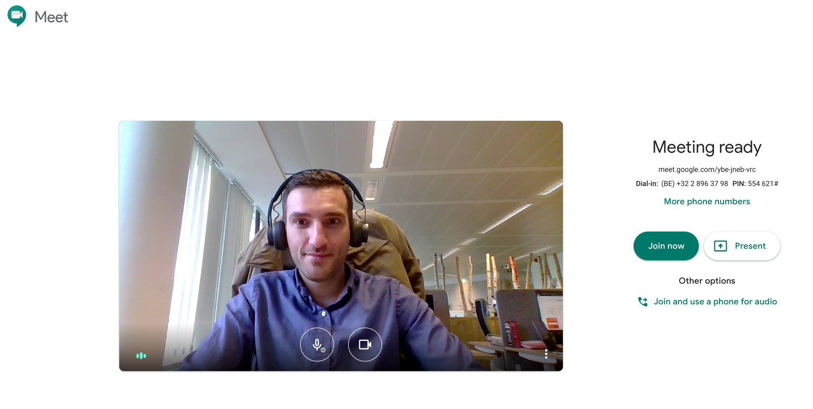 Agon Hangouts Meet Meeting Screenshot