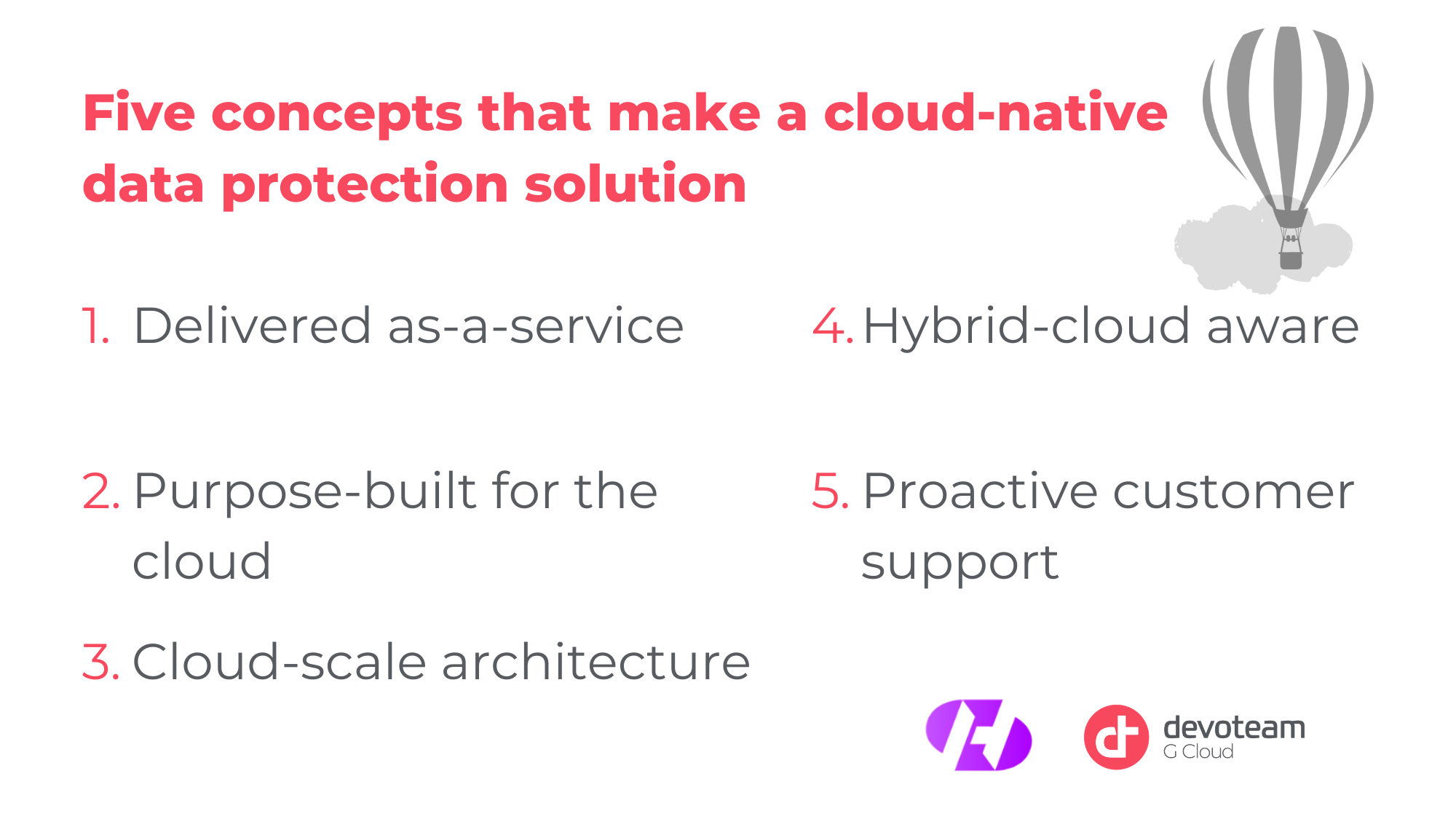 Five values of cloud native data protection solution