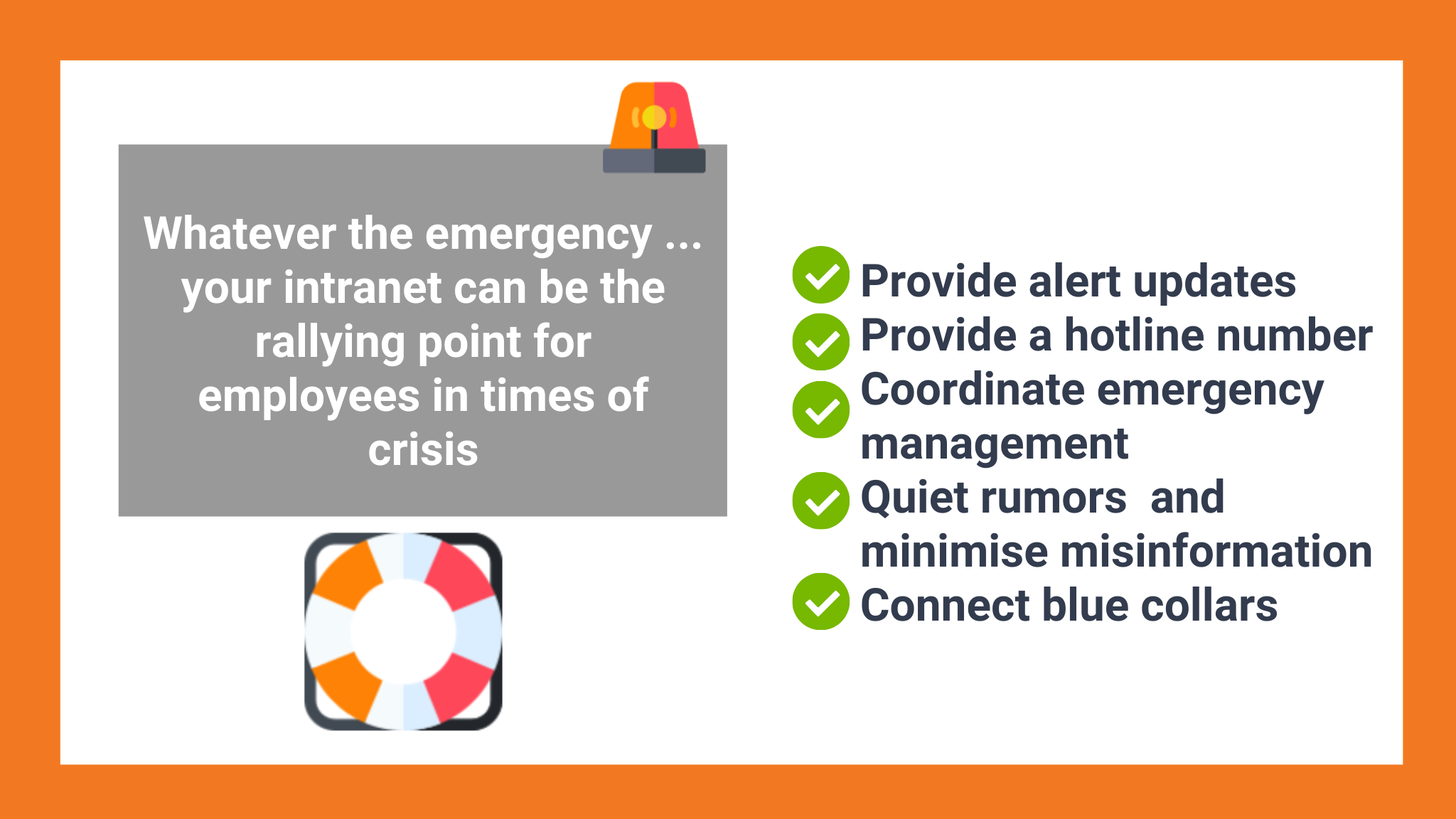 Intranet essentials for crisis communications