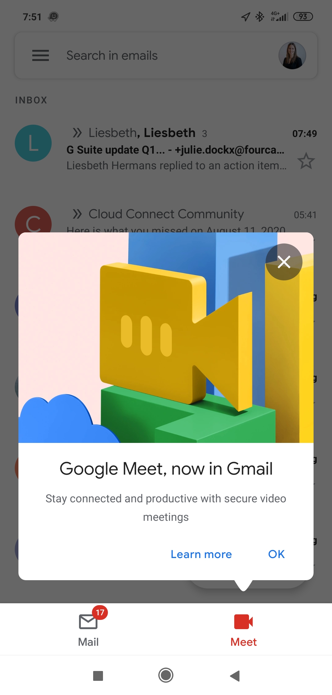 Mobile - Meet in Gmail