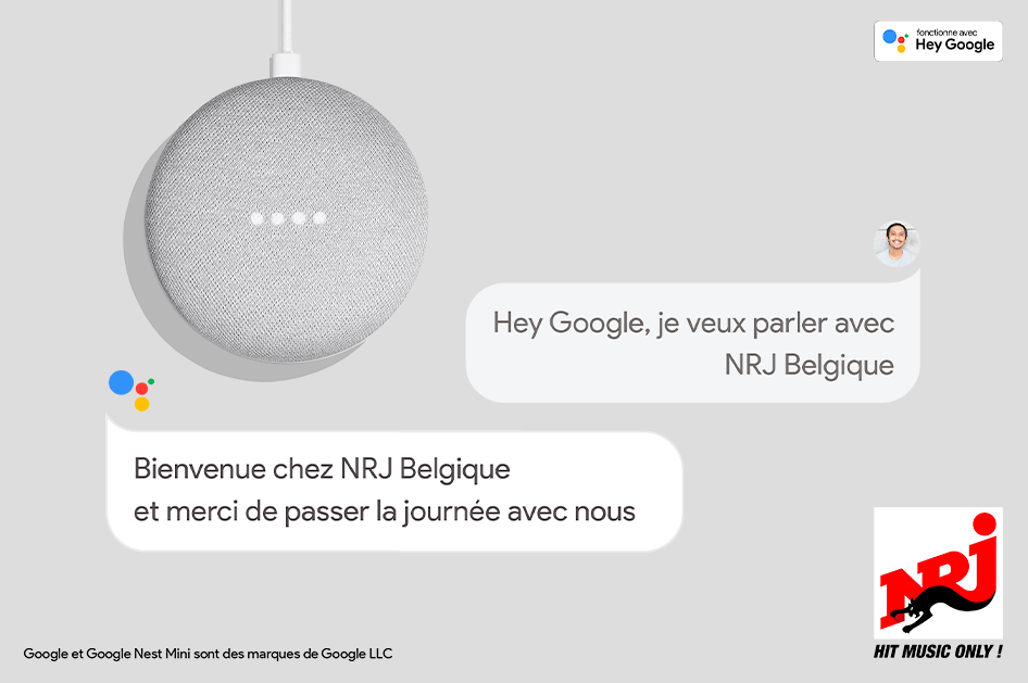 NRJ voice bot google assistant press release - image rights owned by NRJ