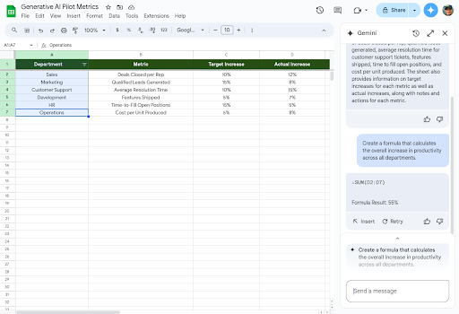 AI for Procurement: using Gemini in Google Sheets